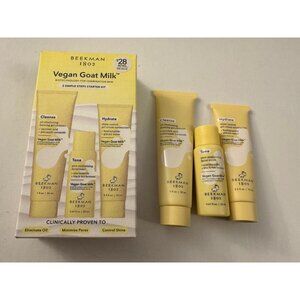 Beekman 1802 Vegan Goat Milk 3-Piece Set Cleanser, Toner, Cream B30